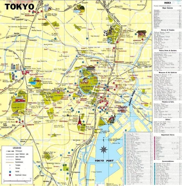 Mappa di Tokyo