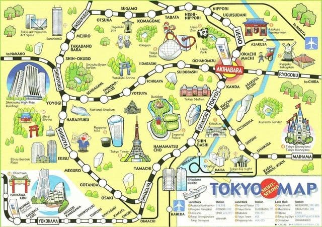 Mappa di Tokyo